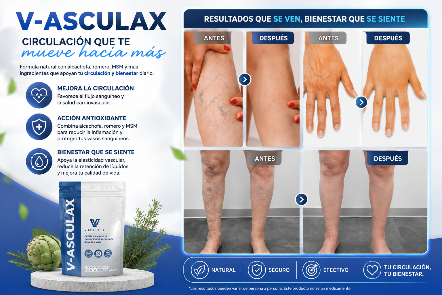 V-Asculax Circulación y piernas ligeras